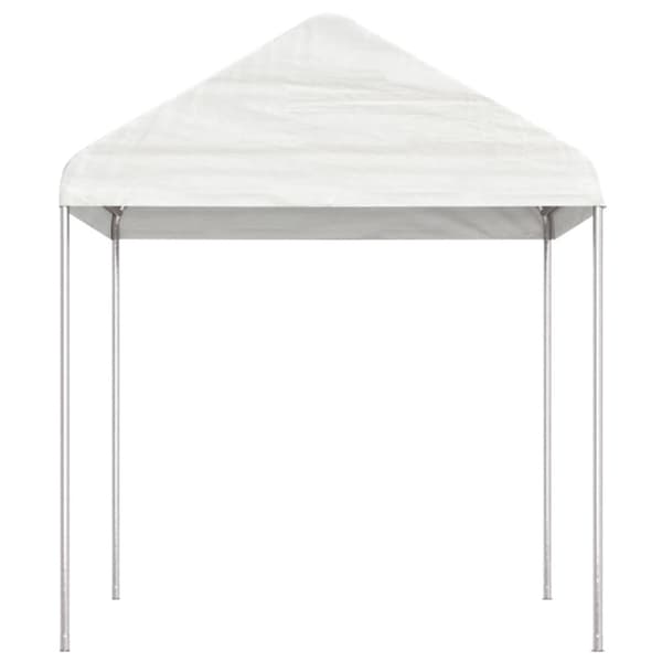 Paviljong med tak vit 4,46x2,28x2,69 m polyeten