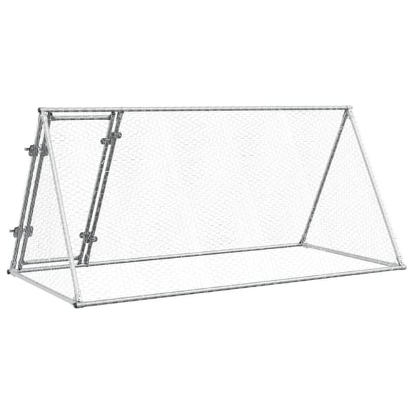 Hönsbur silver 200x105x91 cm galvaniserat stål