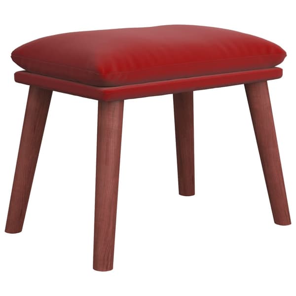 Fotpall vinröd 45x29,5x35 cm sammet