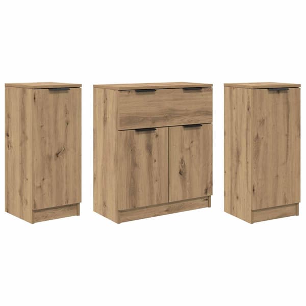 Sideboard 3 st Artisan Ek 120 x 30 x 70 cm Konstruerat trä