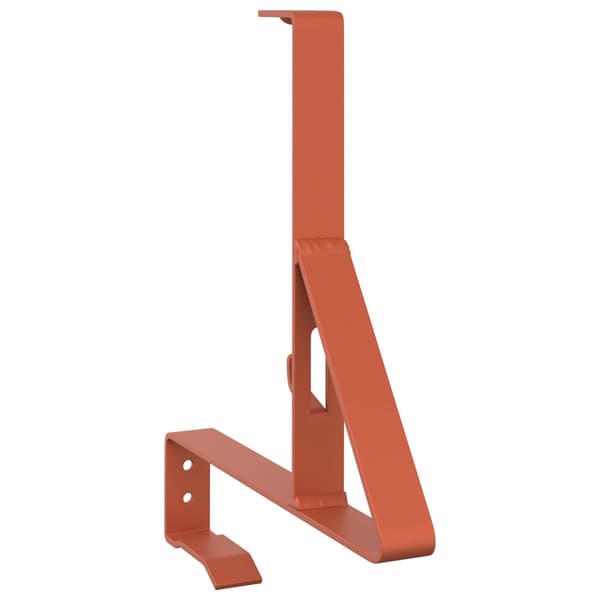 Snöskyddsstöd 2 pcs Röd 29,5 x 3 x 34,5 cm Stål