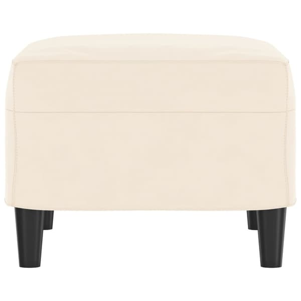 Fotpall gräddvit 60x50x41 cm sammet