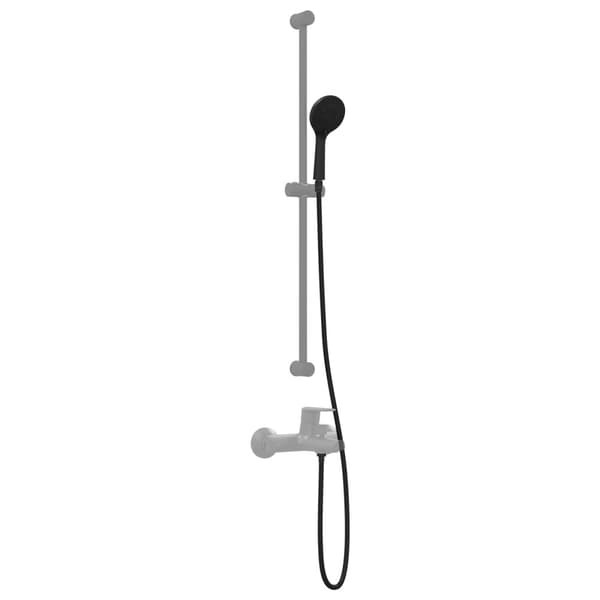Duschhuvud Set Svart 150 cm Rostfritt stål