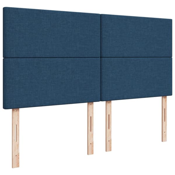 Ramsäng med madrass blå 200x200 cm tyg