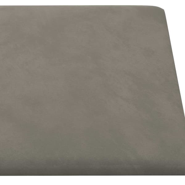 Väggsänggavel 12 pcs Ljusgrå 90 x 15 cm Sammet