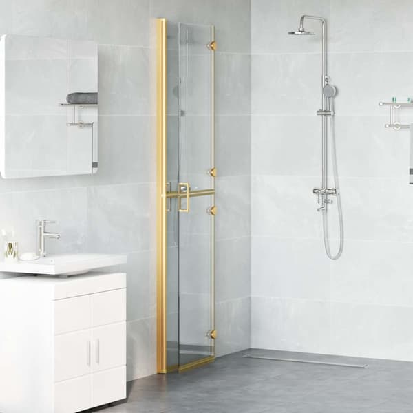 Walk-In duschvägg Guld 100 x 6,5 x 190 cm