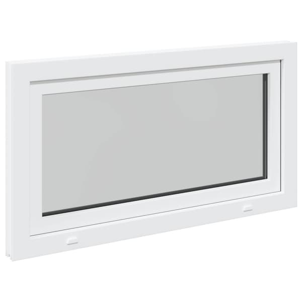 Källarfönster RISOR Vit 110 x 50 cm PVC och glas