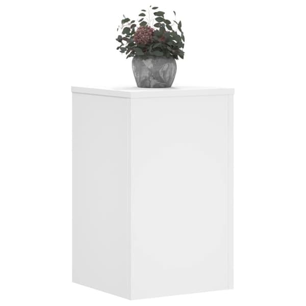 Växtställ 2 st vit 30x30x50 cm konstruerat trä