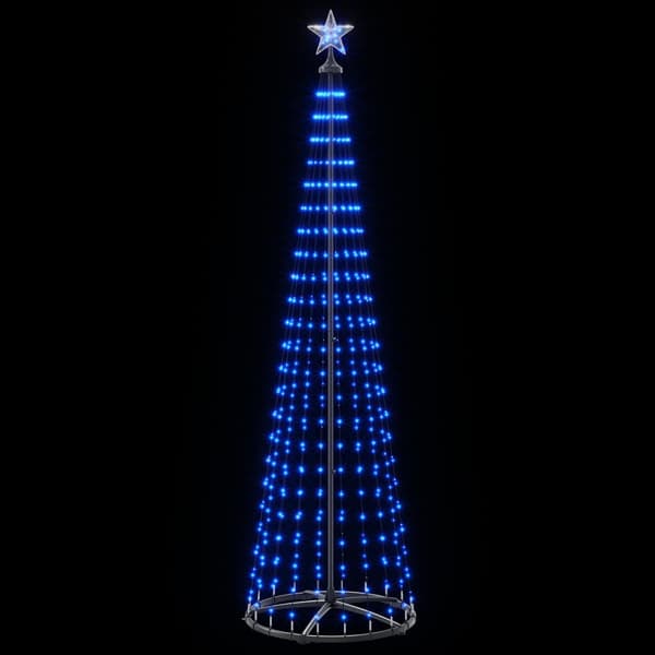 LED-konjulgran 250 cm 470 LED-lampor Blå Stål Vit