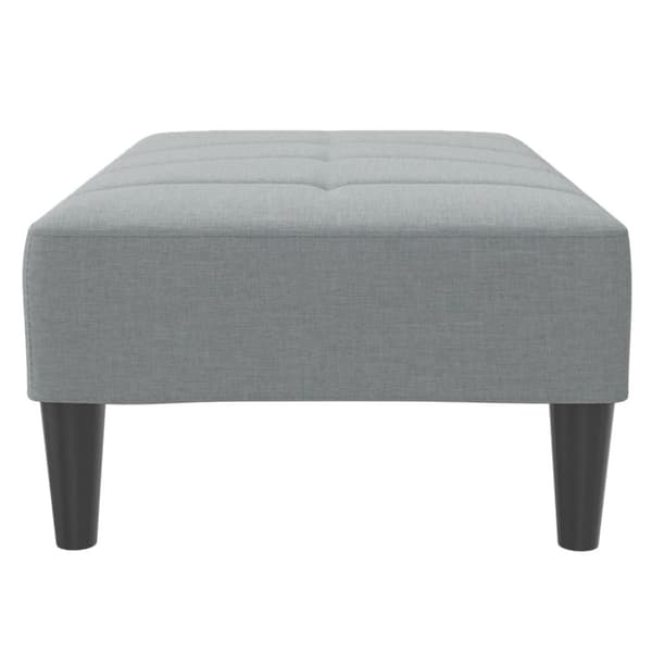 Fotpall Ljusgrå 77x55x31 cm tyg