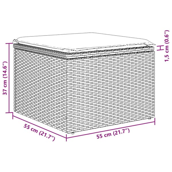 Trädgårdsoffset 5 st Beige Poly rattan