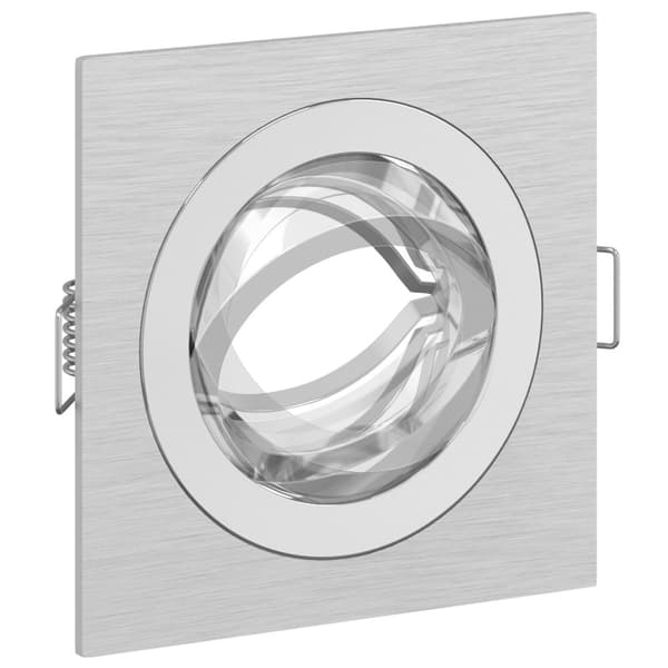 Spotlight 24 pcs Silver 9 x 9 x 2 cm Aluminium
