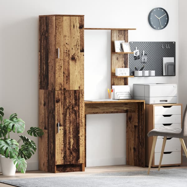 Skrivbord 2 pcs Gammalt trä