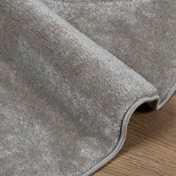 Områdesmattor Rund GALATI Grå Ø 160 CM Polyester
