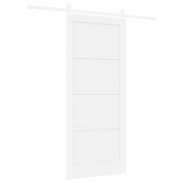 Skjutdörr 86 x 198,5 cm Konstruerat trä Vit