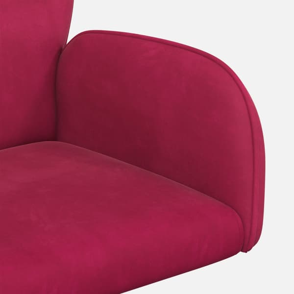 Svanstol 54 x 55 x 90 cm Vinröd Sammet