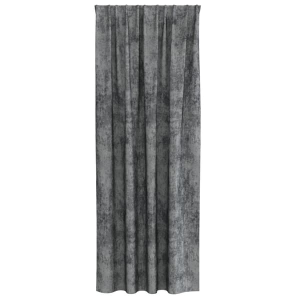 Sammetsgardiner med gardiner 2 pcs Grå 260 x 140 cm Sammet