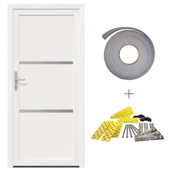 Framdörr Vit 98 x 208 cm PVC