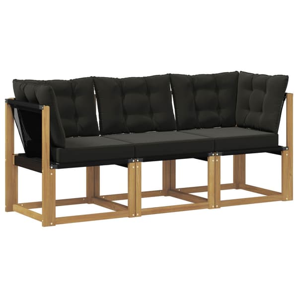 Modulsoffa utomhus mitt och hörn med kudde 3 Stycke Vit