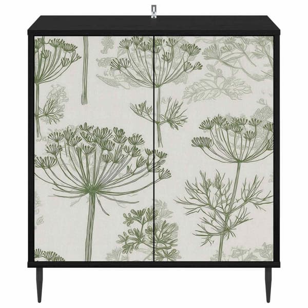 Sideboard GOTHA Svart ek 69 x 33 x 76 cm Konstruerat trä