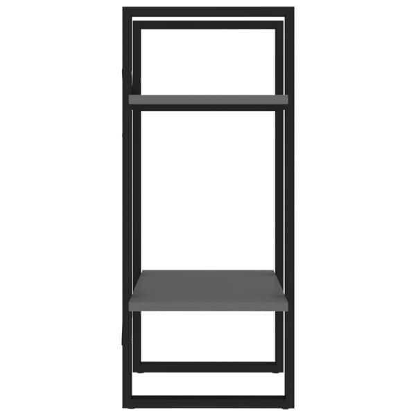 Bokhylla 2 hyllplan grå 40x30x70 cm konstruerat trä