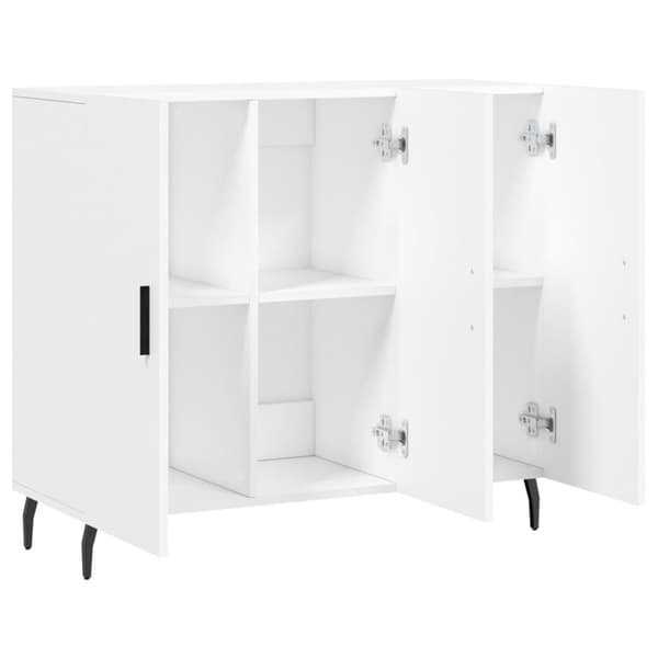 Skänk vit 90x34x80 cm konstruerat trä