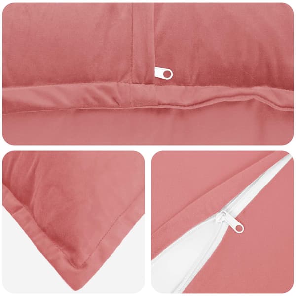 Kuddöverdrag 6 st HOUTEN Rosa 40 x 40 cm Sammet