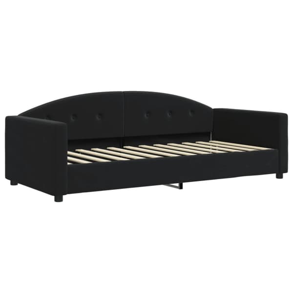 Dagbädd utdragbar svart 90x200 cm sammet