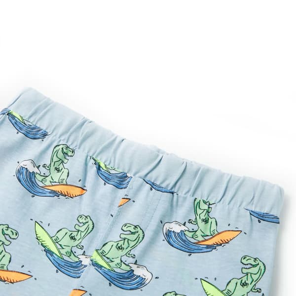 Barnpyjamas med korta ärmar ljusblå 116