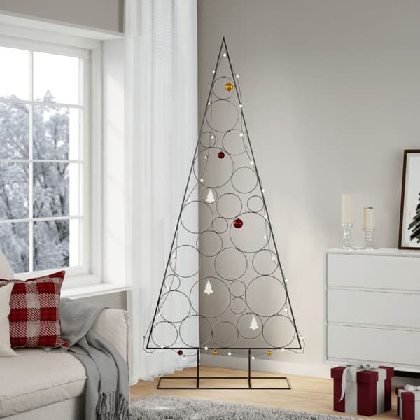 Julgran i metall svart 210 cm