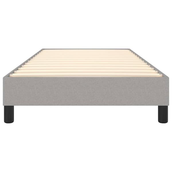 Boxspring-sängram ljusgrå 80x200 cm tyg