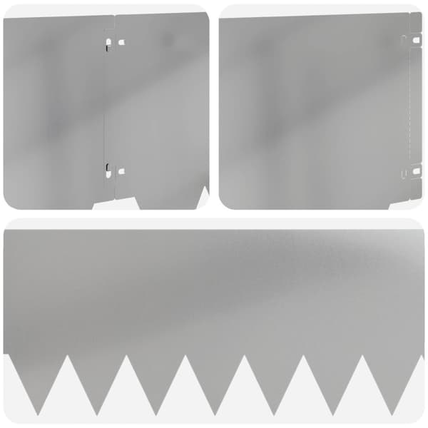 Kant för gräsmatta 20 pcs 103 x 30 cm metall Silver