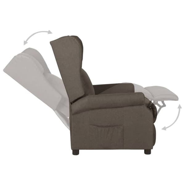 Reclinerfåtölj brun tyg