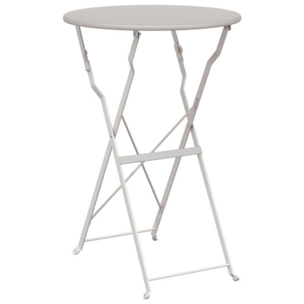 Fällbord Bistro Beige Ø50x71 cm Pulverlackerad Stål