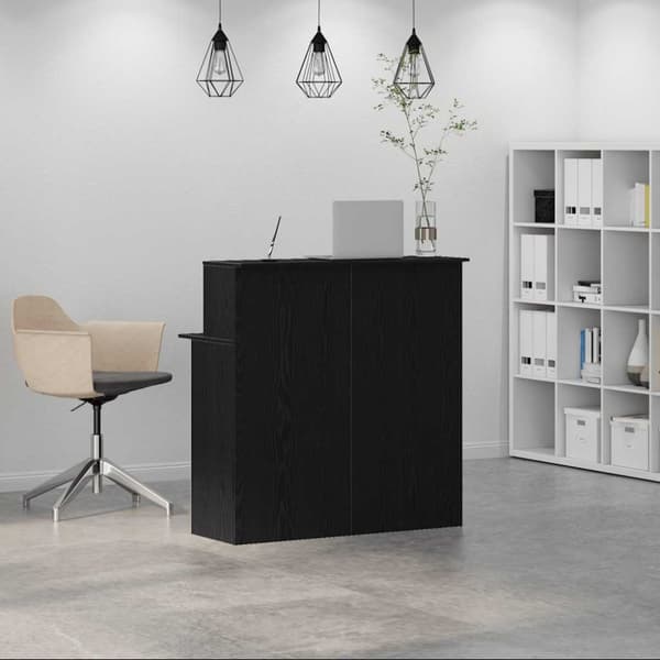 Receptionsdisk svart 100x50x103,5 cm konstruerat trä