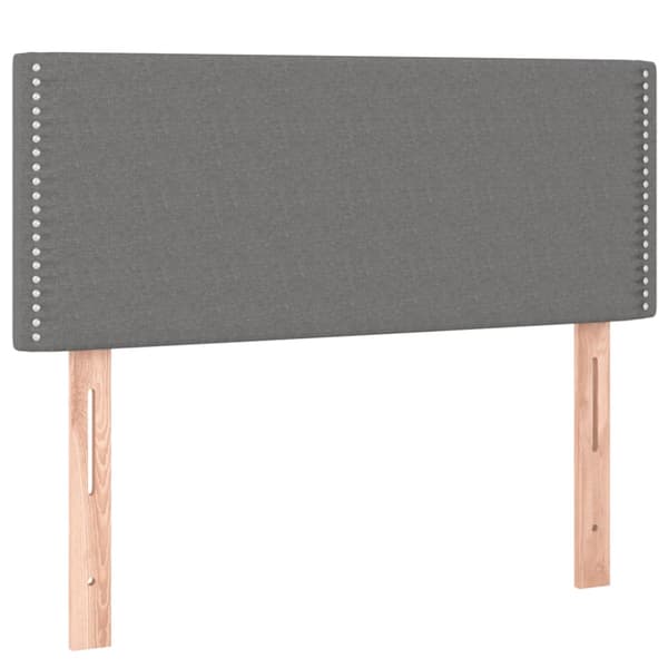 Ramsäng med madrass mörkgrå 120x200 cm tyg