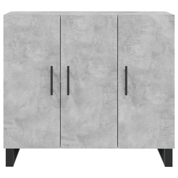 Byrå betonggrå 90x34x80 cm konstruerat trä