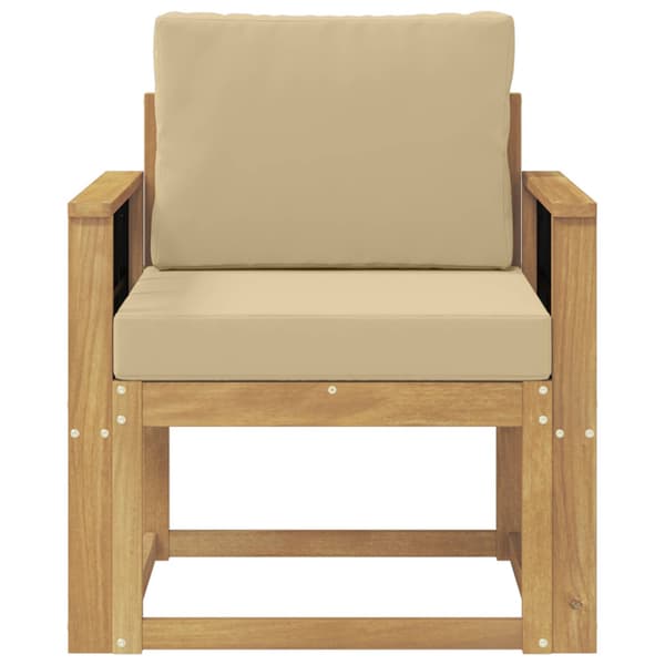 2 Stycke Utomhussoffset Polyester Vit och beige