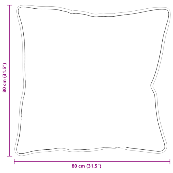 Kudde med kudde 2 pcs Vit 80 x 80 x 40 cm Bomull och Polyester