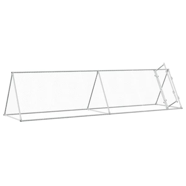 Hönsbur silver 400x105x91 cm galvaniserat stål