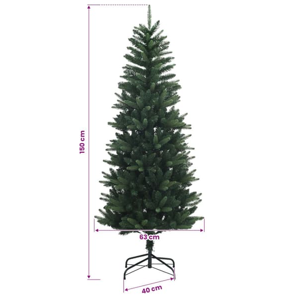 Plast Hingad Julgran 150 cm 150 LED-lampor Varmvit PE och PVC
