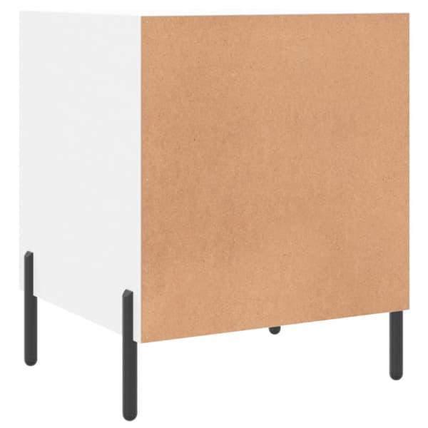 Sängbord vit 40x40x50 cm konstruerat trä