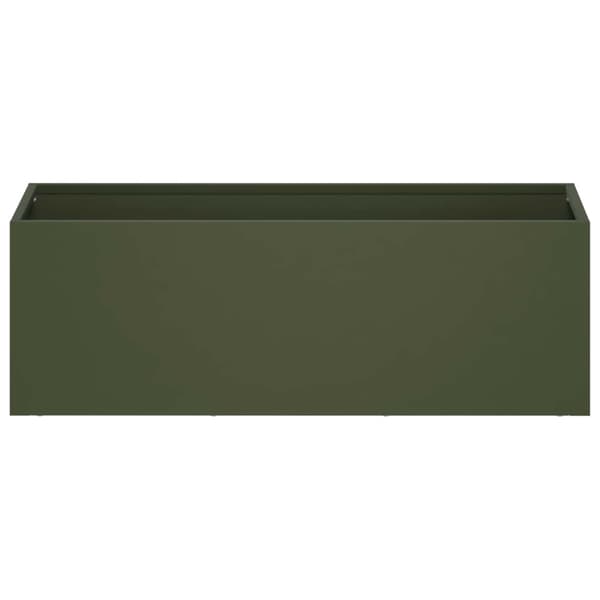 Trädgårdsplanterare 2 st Olivgrön 60 x 20 x 20 cm