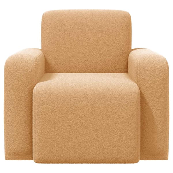 Fåtölj Beige Bouclé