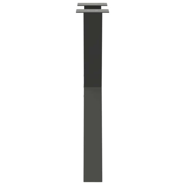 Matbordsben X-formade 2 st antracit 50x(72-73) cm stål