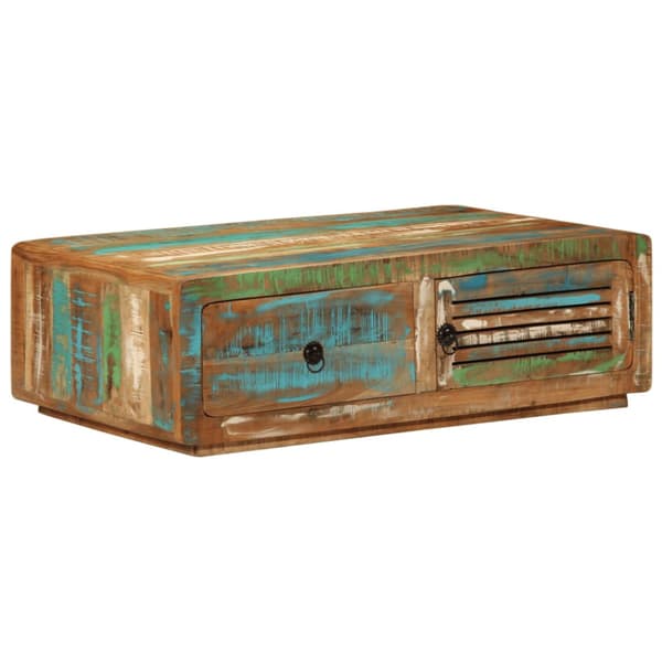 Soffbord 89x55x29 cm massivt återvunnet trä