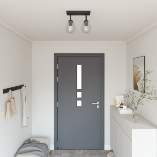 Taklampor med Justerbar Glaslampkupa Anthracite E27