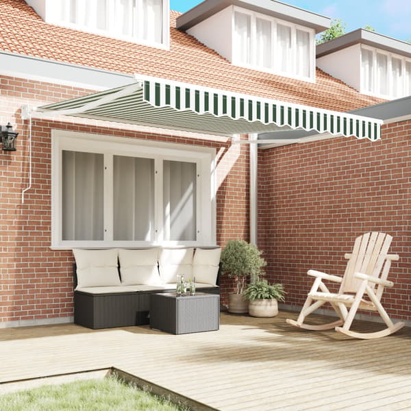 Markis Grön och Vit 300 x 250 x 165 cm Polyester