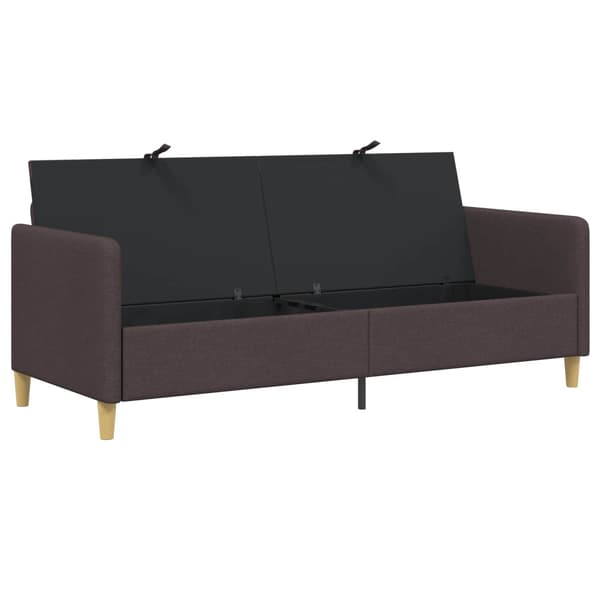 Soffa med förvaring Mörkbrun 192 x 78 x 87 cm Polyester