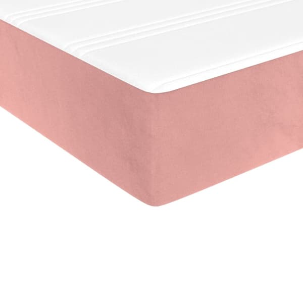 Pocketresårmadrass medium rosa 90x210x20 cm sammet